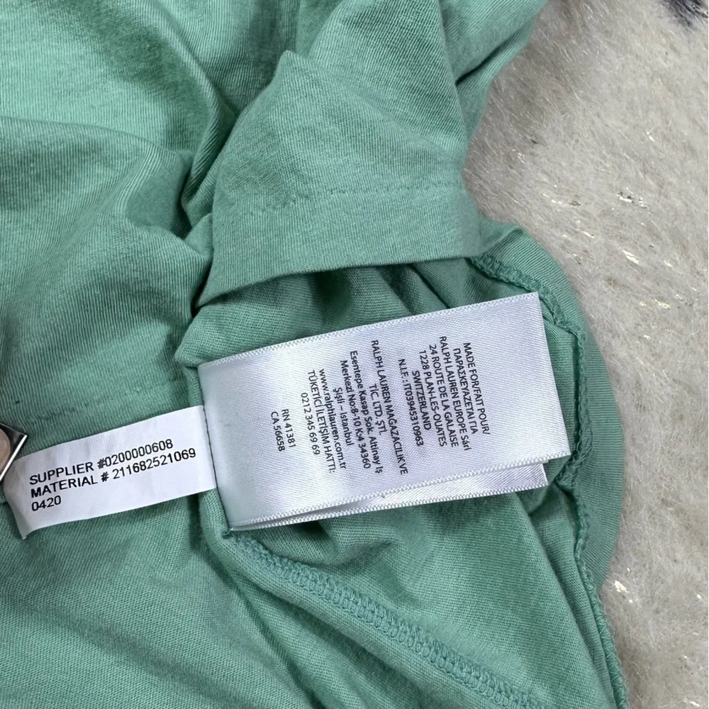 Ralph Lauren Polo Girl’s Green Short Sleeve Cotton T Shirt Size Medium